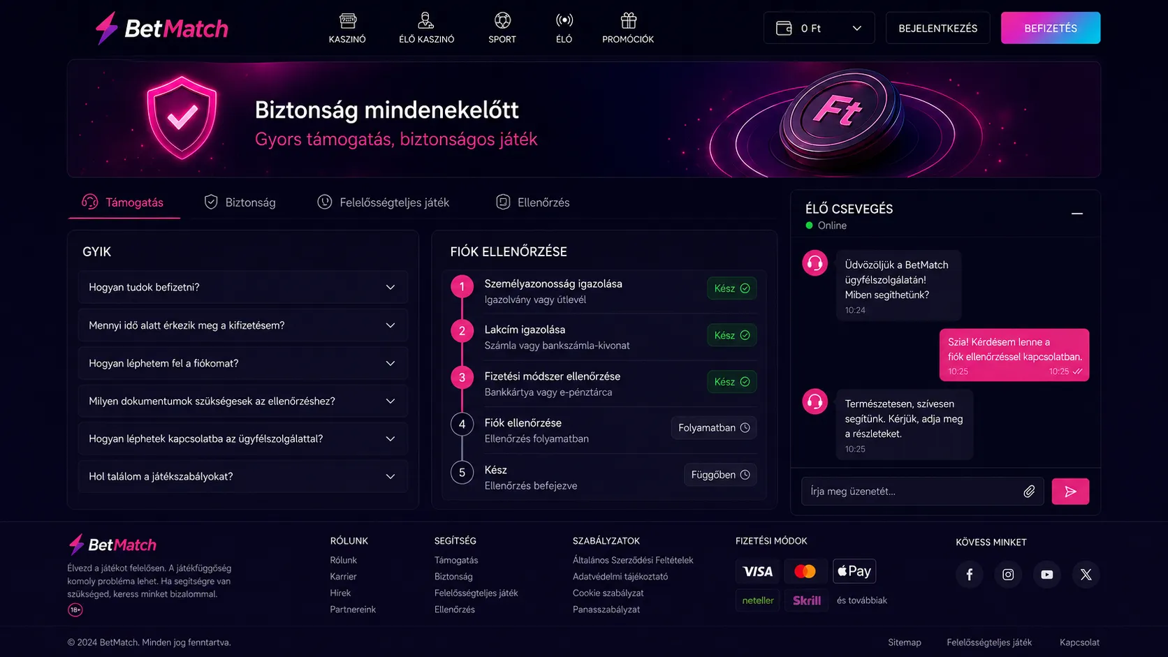 Bet Match vélemények támogatási szolgáltatások ügyfélszolgálat